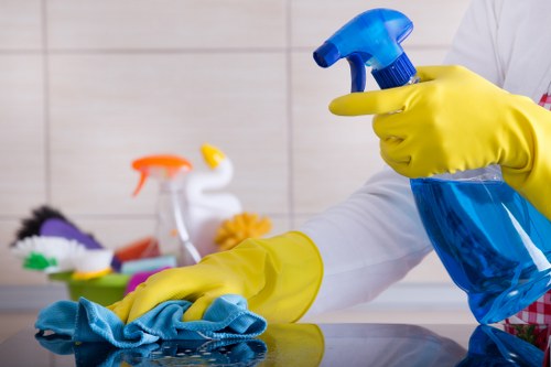 Professional business space maintained through regular cleaning