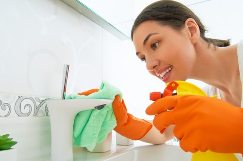 End of tenancy cleaning preparation in a bright rental room