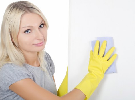 Professional after builders cleaning in a kitchen after renovation