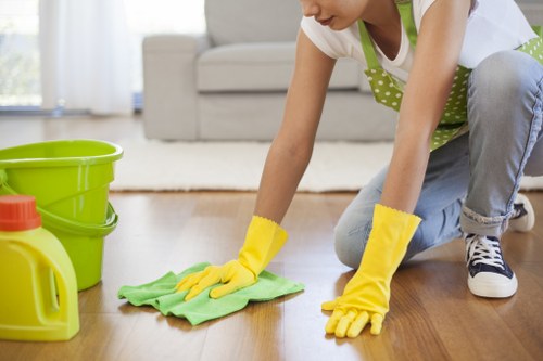 High-touch office surface sanitizing in a busy commercial workspace